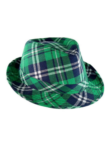 Skeleteen Irish Plaid Green Fedora - St. Patrick's Day Costume Accessories Leprechaun Hat